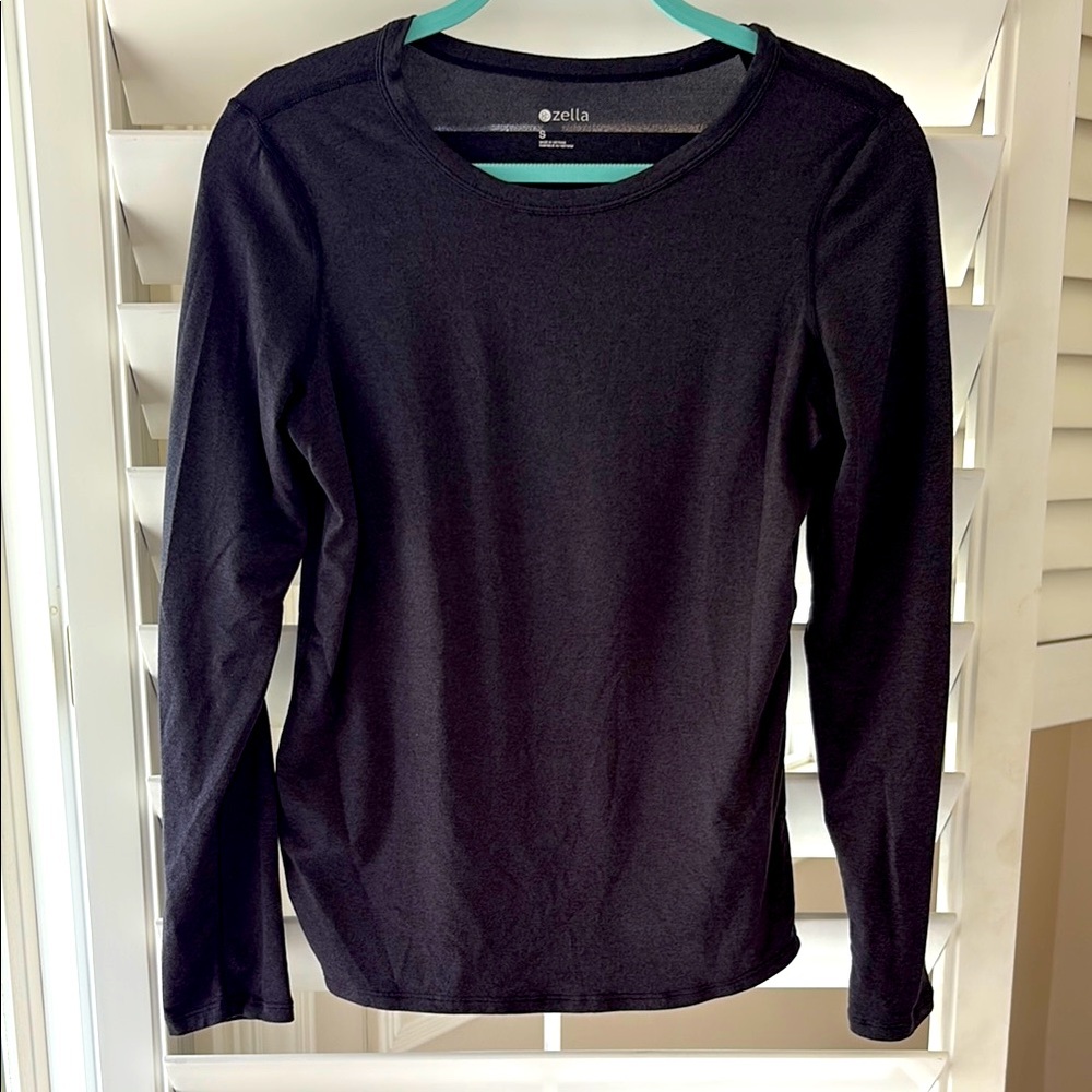 Zella Black Fitted Long Sleeve Tee